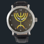 Menorah Flame Watch<br><div class="desc">A digital rendering of the Jewish seven-branched menorah (Hebrew: מְנוֹרָה). The seven-branched menorah, used in the portable sanctuary set up by Moses in the wilderness and later in the Temple in Jerusalem, has been a symbol of Judaism since ancient times and is the emblem on the coat of arms of...</div>
