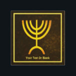 Menorah Flame Wood Wall Art<br><div class="desc">A brown and gold digital rendering of the Jewish seven-branched menorah (Hebrew: מְנוֹרָה). Add your own text. The seven-branched menorah, used in the portable sanctuary set up by Moses in the wilderness and later in the Temple in Jerusalem, has been a symbol of Judaism since ancient times and is the...</div>