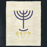 Menorah Fleece Blanket<br><div class="desc">Menorah with Paleo Hebrew lettering.The background reads (in Paleo Hebrew 'YHUH Shalom Alaykim / YHUH's Peace be upon you). Personalize by adding your own name. To make this your own design 'Click to Customize Further" … or 'Transfer this design' to print the same design onto a different product. Where does...</div>