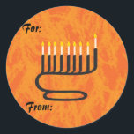 Menorah, Gift labels<br><div class="desc">Gift labels with a Menorah on it.</div>