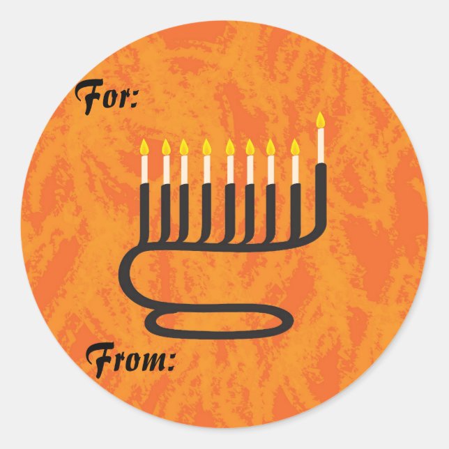 Menorah, Gift labels (Front)