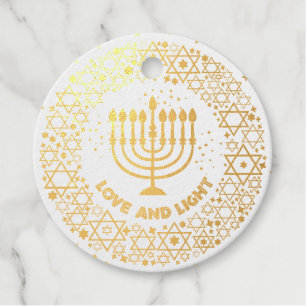Menorah Hannukah Favour Tags
