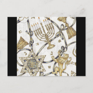 Menorah Hannukah Postcard