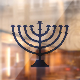 Menorah Hannukah   Window Cling