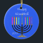 MENORAH & HANUKKAH Ornament/STAR OF DAVID Ceramic Ornament<br><div class="desc">MENORAH AND STAR OF DAVID BEAUTIFUL ORNAMENT FOR HANUKKAH ... LOVELY GIFT</div>