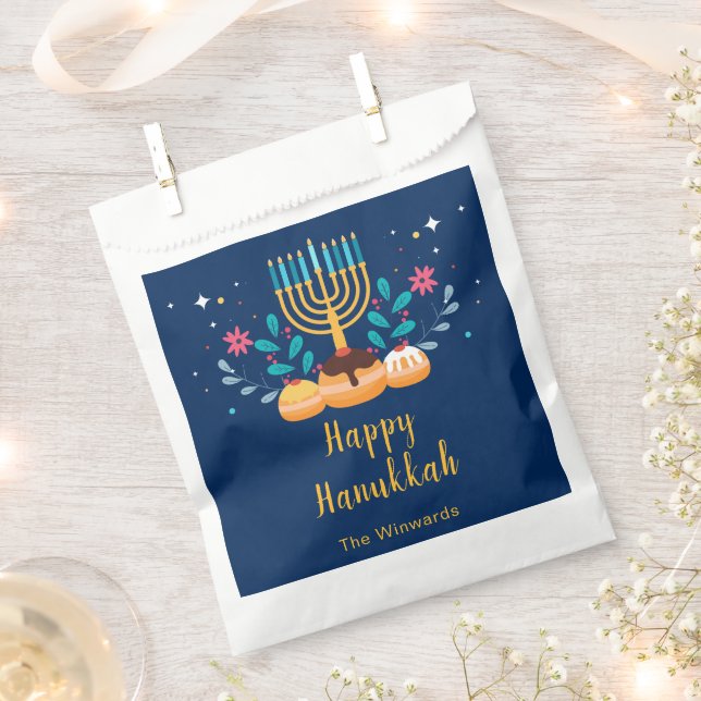 Menorah Hanukkah Party  Favour Bag (Clipped)