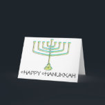 Menorah Happy Hanukkah Greeting Card<br><div class="desc">add your own message inside... .(graphic by MarloDeeDesigns.com) ... © 2004-201 MarloDee Designs: All rights reserved. All necessary licenses have been purchased and are on file. Images on this site are NOT public domain.</div>