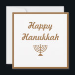 Menorah Holiday Card<br><div class="desc">Happy Hanukkah can be changed to anything you wish in any Zazzle colour you want and the background can be customized as well. There are postage stamps that match that can also be changed or left just like this.</div>