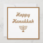 Menorah Holiday Card<br><div class="desc">Happy Hanukkah can be changed to anything you wish in any Zazzle colour you want and the background can be customized as well. There are postage stamps that match that can also be changed or left just like this.</div>