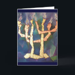 Menorah Holiday Card<br><div class="desc">Greeting Card Vertical Template</div>