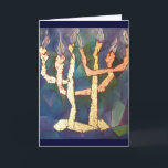 Menorah Holiday Card<br><div class="desc">Greeting Card Vertical Template</div>