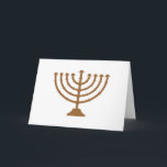 Menorah Holiday Card<br><div class="desc">This a bronze Menorah that can be changed to any Zazzle colour you want and the background too.</div>