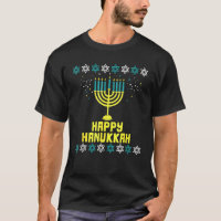Menorah Lights Happy Hanukkah Jewish Cute Chanukah