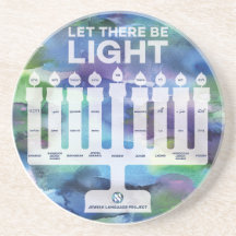 Menorah of Light - "Light" in 9 Jewish languages