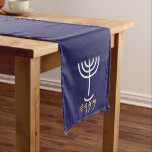 Menorah Paleo Hebrew Long Table Runner<br><div class="desc">Menorah Paleo Hebrew lettering. Personalize by adding your own name. To make this your own design 'Click to Customize Further" … or 'Transfer this design' to print the same design onto a different product. Where does the Menorah come from? It comes from the Bible, in the book of Exodus, chapter...</div>