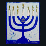 Menorah Poster, 8 x 10 Inches Poster<br><div class="desc">This menorah comes from one of my original linocut prints!</div>