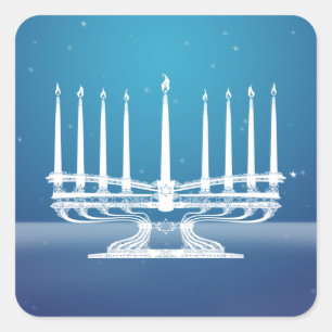 Menorah Square Sticker