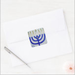 Menorah Square Stickers<br><div class="desc">This menorah comes from one of my original illustrations!
Artwork © Abigail Davidson.</div>