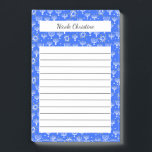 Menorah Star of David Hanukkah Blue CUSTOM Notepad<br><div class="desc">Make your shopping lists in style with this customizable grocery shopping,  meal planning or to-do list notepad. Customize or add text to suit your needs. Keep or delete the lines too. Check my shop for more sizes and styles!</div>