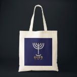 Menorah Tote Bag<br><div class="desc">Individually the letters represent: Menorah: Mem, Nun, Resh, Hey Mem - Chaos Mighty Blood Nun - Continue Heir Son Resh - First Top Beginning Hey - Look Reveal Breath Exo 25:31 And thou shalt make a candlestick of pure gold: of beaten work shall the candlestick be made: his shaft, and his...</div>