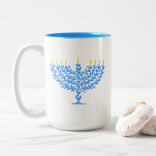 Menorah Two-Tone Coffee Mug