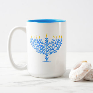 Menorah Two-Tone Coffee Mug