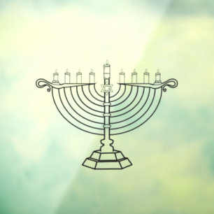 Menorah Window Cling