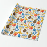 Menorah's For Hanukkah Wrapping Paper<br><div class="desc">A Beautiful And Colourful Wrapping Paper To Celebrate The Hanukkah Season.</div>