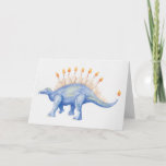 Menorahsaurus Greeting Card<br><div class="desc">If you've ever thought,  "man,  that dinosaur would be so much cooler if it just had some holiday spirit, " then this is the card set for you. Watercolor on cold press paper.</div>