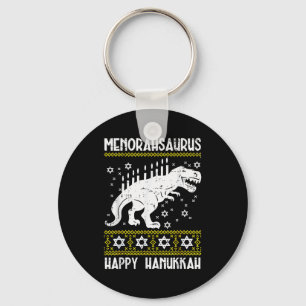 Menorahsaurus Happy Hanukkah Dino Chanukah Toddler Keychain