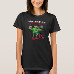 Menorasaurus Rex  Dinosaur Rex Hanukkah Menora Pun T-Shirt