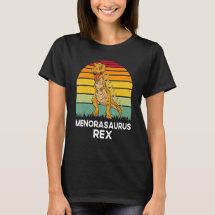 Menorasaurus Rex  Dinosaur Rex Hanukkah Menora Pun T-Shirt