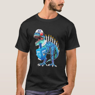 Menorasaurus Rex Dinosaur T - Rex Hanukkah For T-Shirt