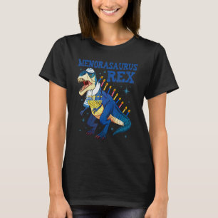 Menorasaurus Rex Jew Dino Trex Toddler Boys Hanukk T-Shirt