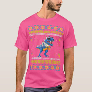 Menorasaurus Rex Menorah Dinosaur Hanukkah Pajama  T-Shirt