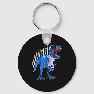 Menorasaurus Rex Shirt T Rex Dinosaur Hanukkah Gif Keychain