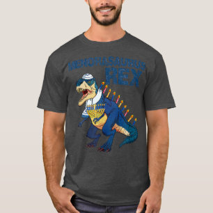 Menorasaurus Rex T Rex Dinosaur Hanukkah Chanukah T-Shirt