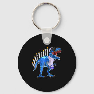 Menorasaurus Rex T Rex Dinosaur Hanukkah Gift For  Keychain