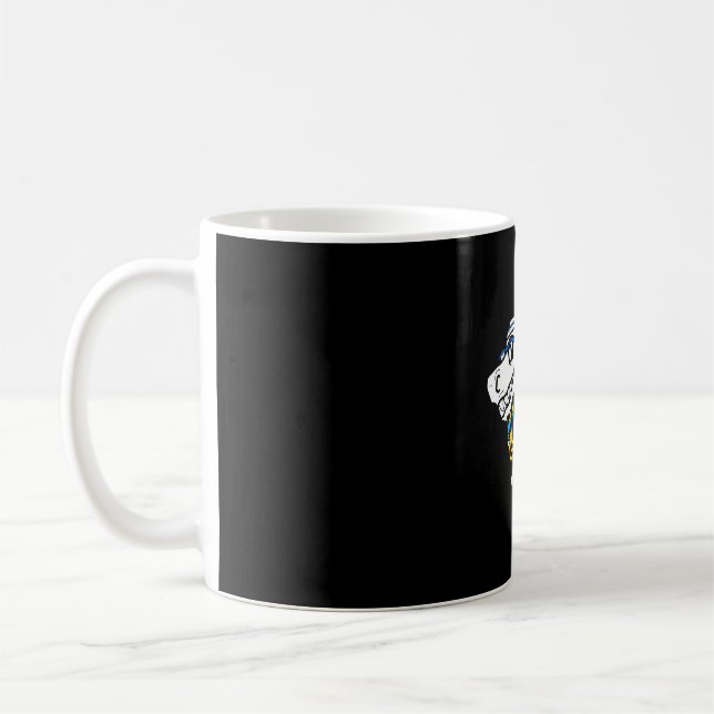 Menorasaurus T Rex Dinosaur Heart Hanukkah Coffee Mug (Left)