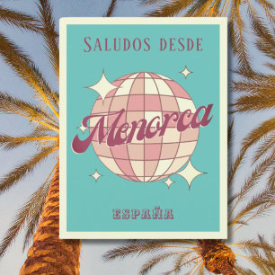 Menorca balearic Island Spain retro Postcard