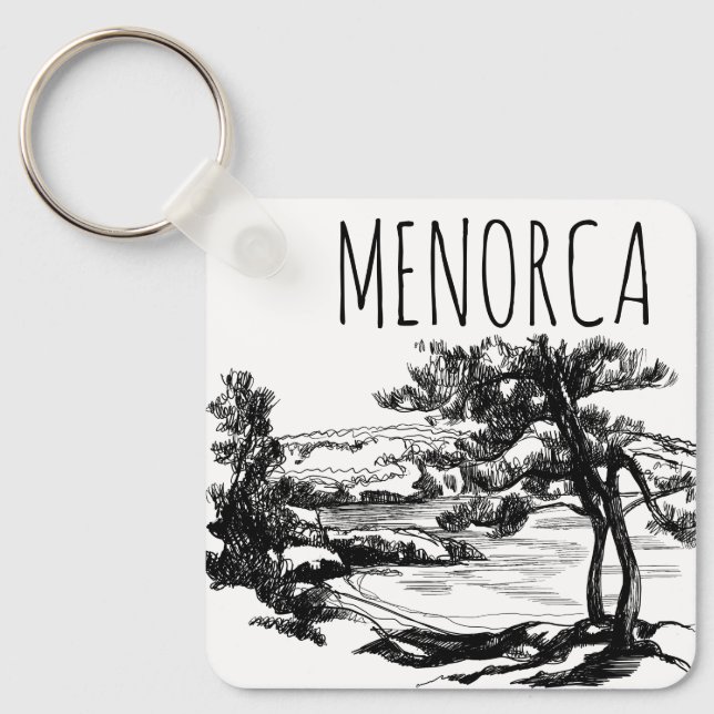 Menorca beach keychain (Front)