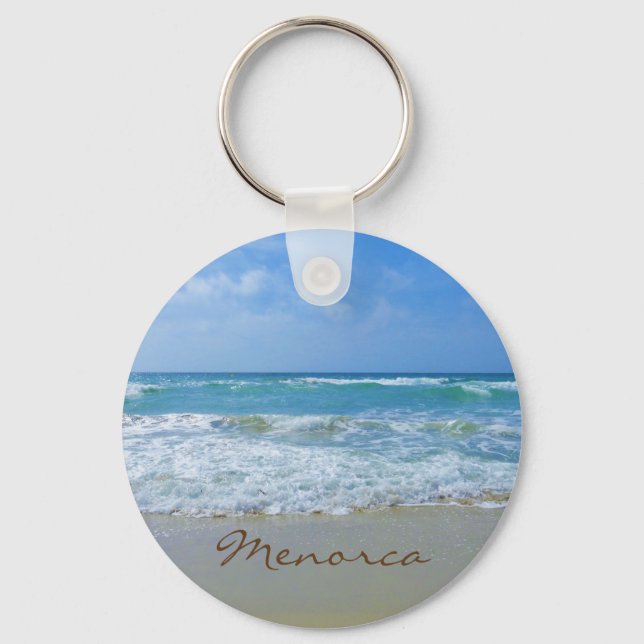 Menorca Beach Souvenir Keychain (Front)