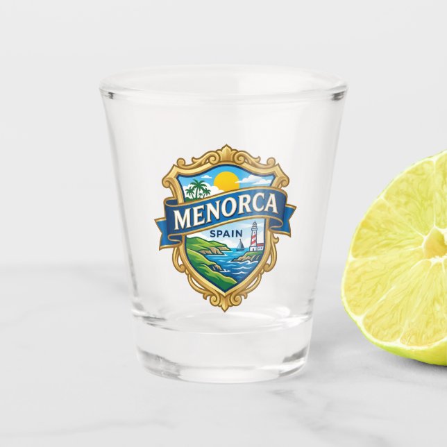 Menorca Spain Shot Glass (Front)