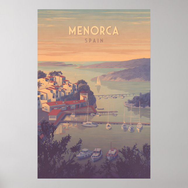 Menorca Spain Travel Poster (Front)