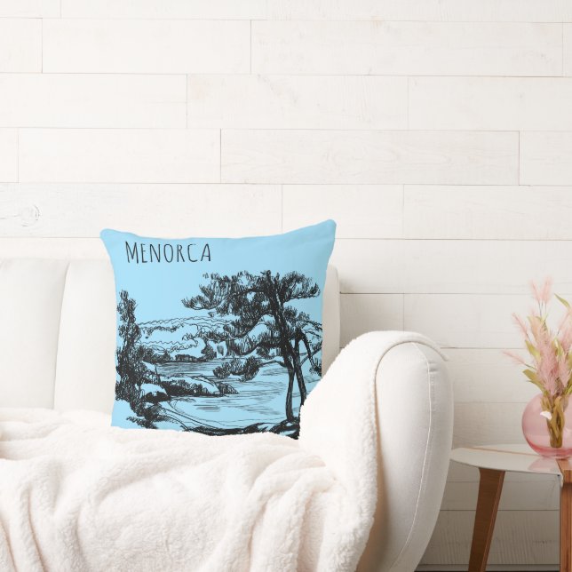 Menorca Throw Pillow (Couch)