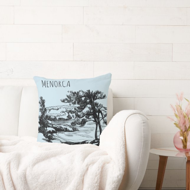 Menorca Throw Pillow (Couch)