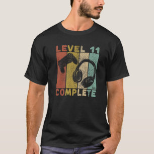 Mens 11Th Birthday Men Gaming T Level 11 Complete T-Shirt