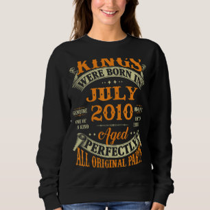 Mens 12th Birthday For Kings Born In July 2010 12 Sweatshirt