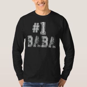Mens 1 Baba Number One Family Love Pride Father's T-Shirt