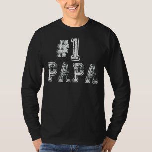 Mens 1 Papa Number One Family Love Pride Father's T-Shirt